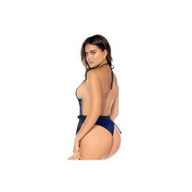 Body teddy plongeant en velours floral Mapalé 